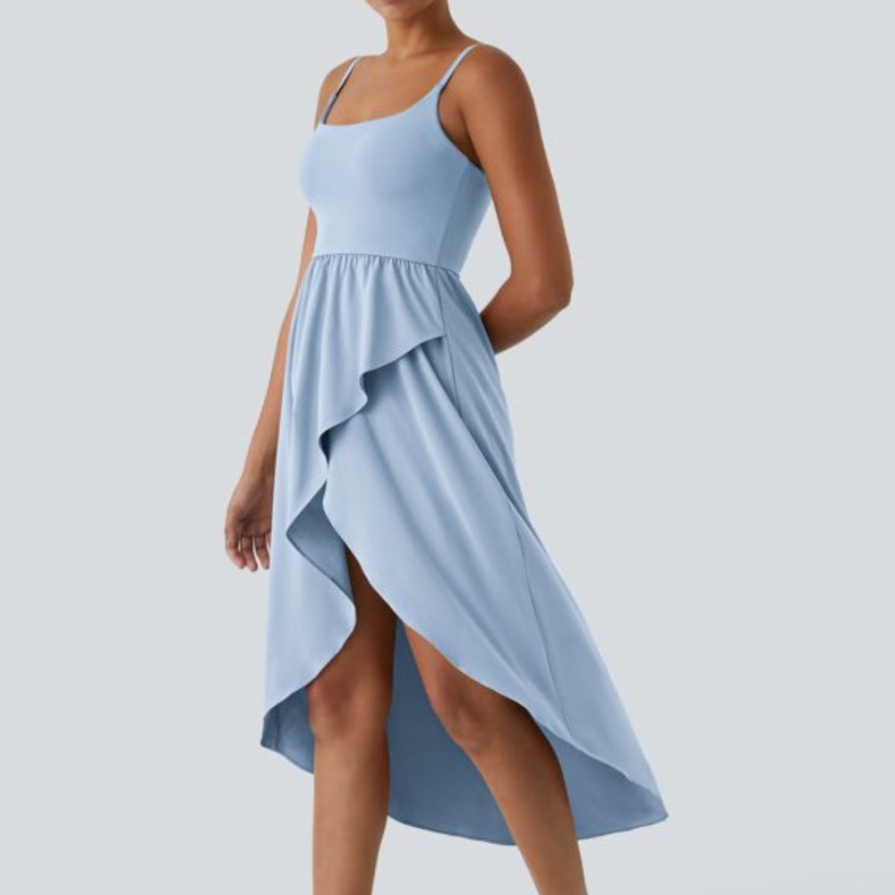 HALARA Breezeful High Low Flowy Midi Dress